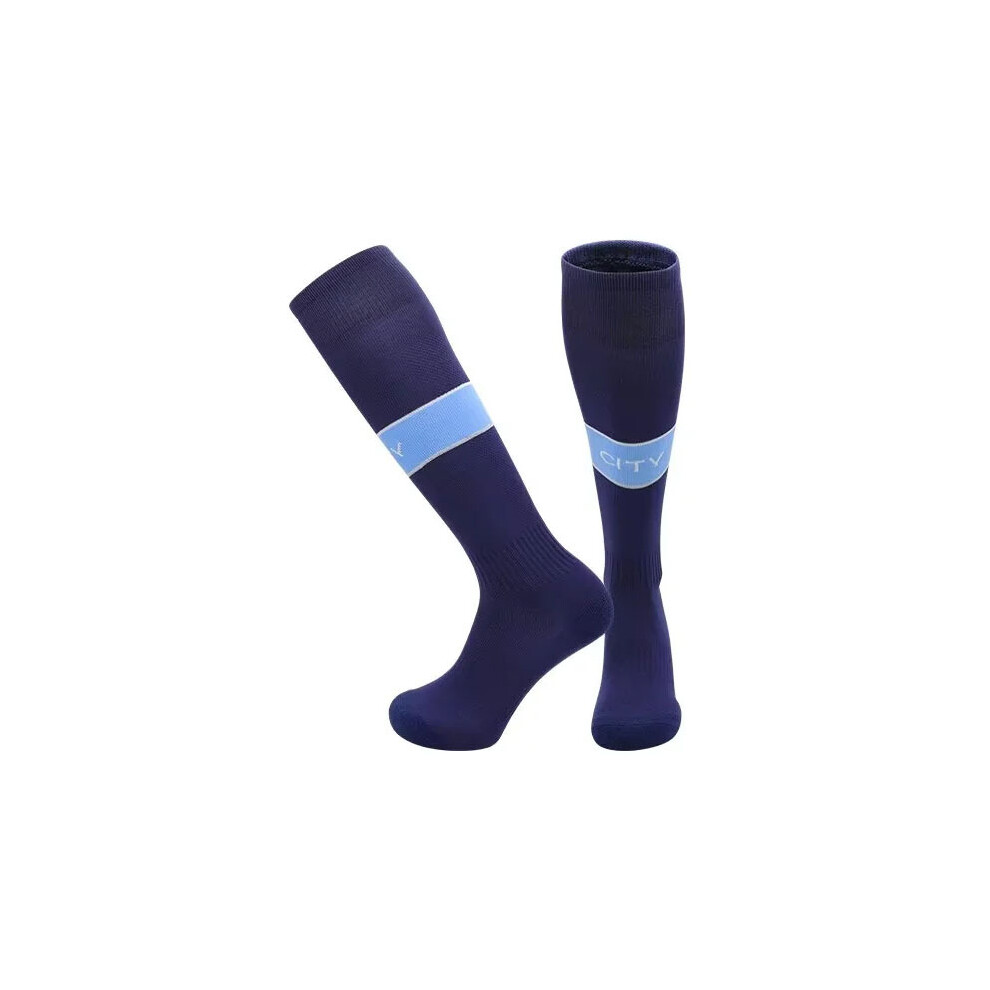 (For Manchester City Home, Kids(EU 30-36)) 24-25 New Football Socks for Training