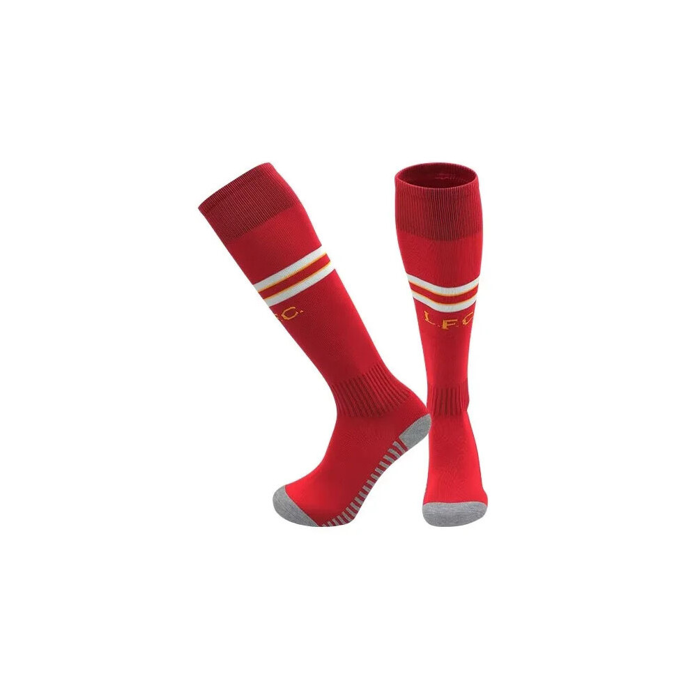 (For Liverpool Home, Kids(EU 30-36)) 24-25 New Football Socks for Kids Adult Training