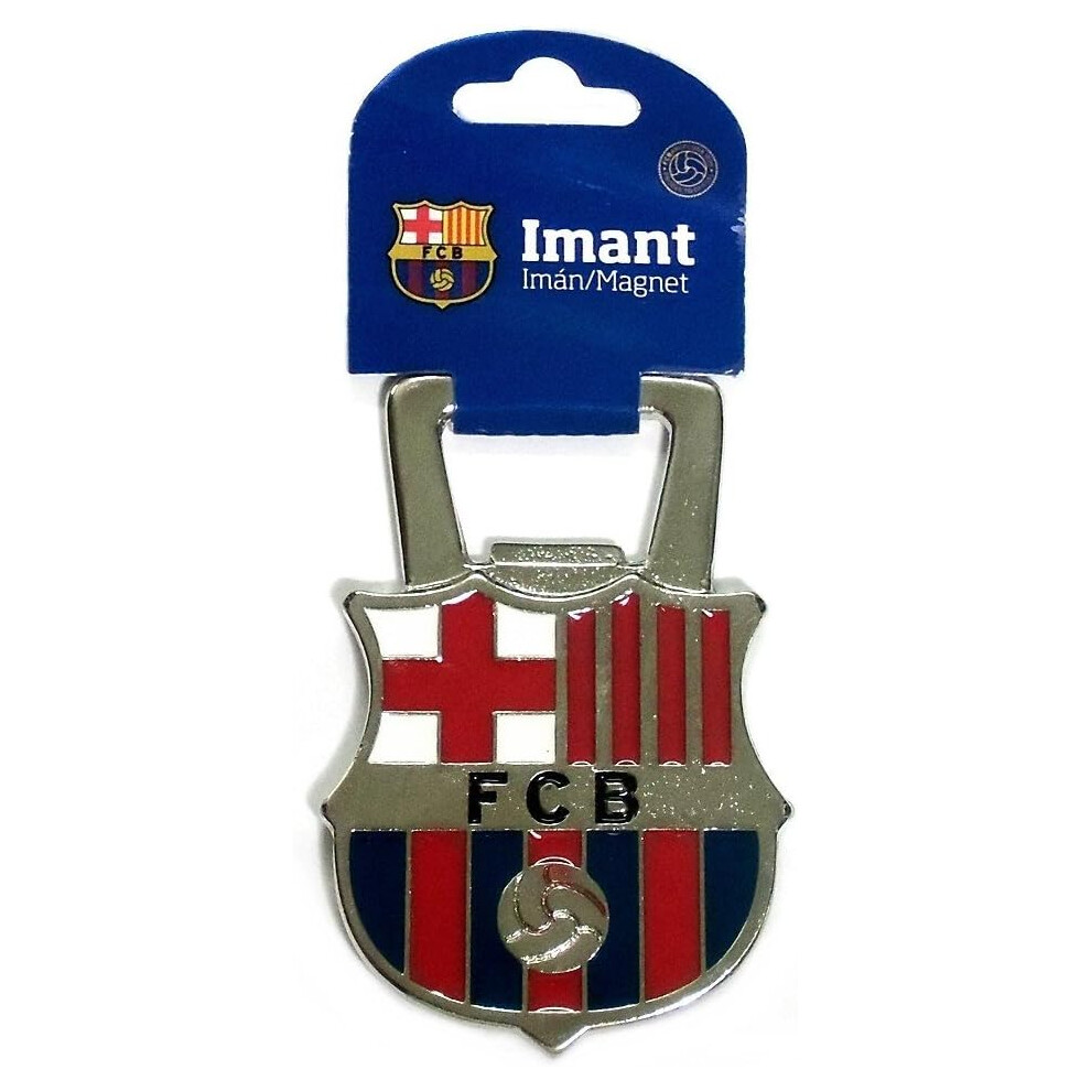 Official FC Barcelona heavy duty crested bottle opener fridge magnet