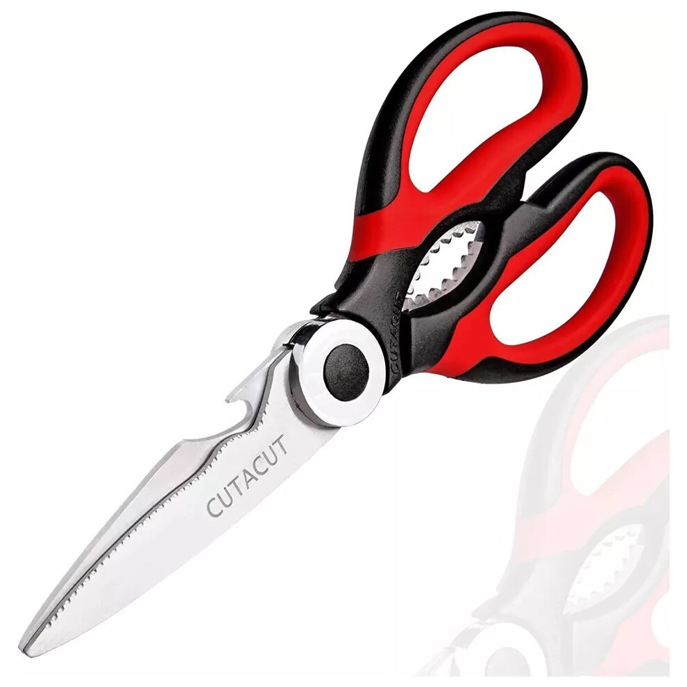 (Red & Black, 1 X Scissors) 3pcs 7.5" Stainless Steel Tailoring Scissors Dress Making Fabric Craft Cutting