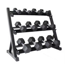 Dumbbell Rack Weight Stand Storage Hex 3 Tier Wide Heavy Duty Home Gym