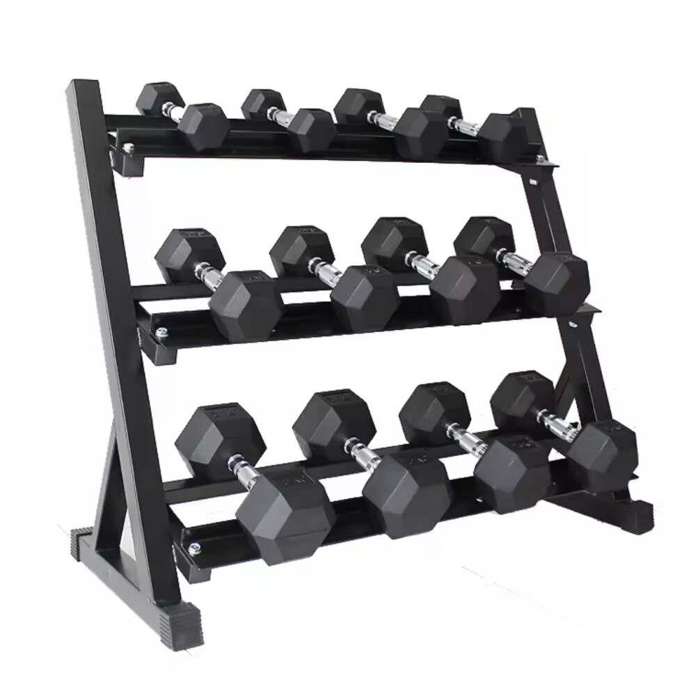 Dumbbell Rack Weight Stand Storage Hex 3 Tier Wide Heavy Duty Home Gym