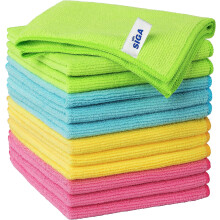 MR.SIGA Microfiber Cleaning Cloth,Pack of 12, Size:32 x 32 cm
