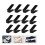 (Black) 12x Shoe Slots Organizer Wardrobe Stacker Space Saver Rack Holder Adjustable 1