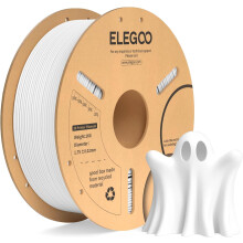 ELEGOO PLA+ Filament 1.75mm White 1KG, PLA Plus Tougher and Stronger 3D Printer Filament, 1kg Cardboard Spool(2.2lbs) for Most FDM 3D Printers