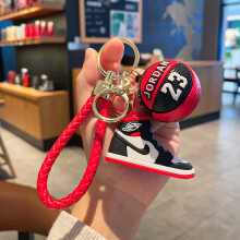 (Red) Basketball Unique Sneaker Keychain For Promos And Business Gifts Cute And Trendy