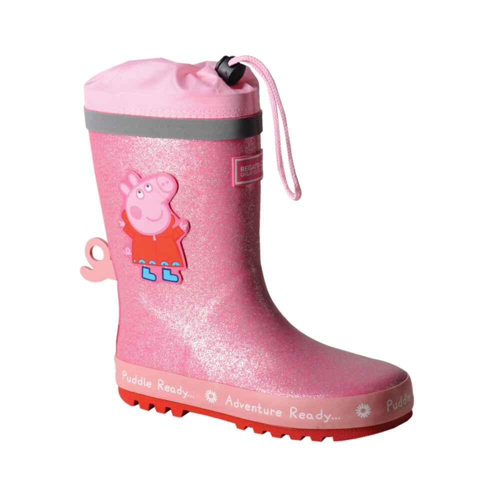 (9 UK Child, Pink) Regatta Childrens/Kids Peppa Pig Dinosaur Wellington Boots