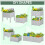 Outsunny Outsunny 2-pieces Elevated Flower Bed Vegetable Herb Planter Plastic, Grey 4