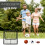 Homcom HOMCOM Adjustable Angle Rebounder Training Set with All-Weather Double-Layer Net - 6 Angles, Foldable Iron Frame, Ground Stakes - A90-222 3