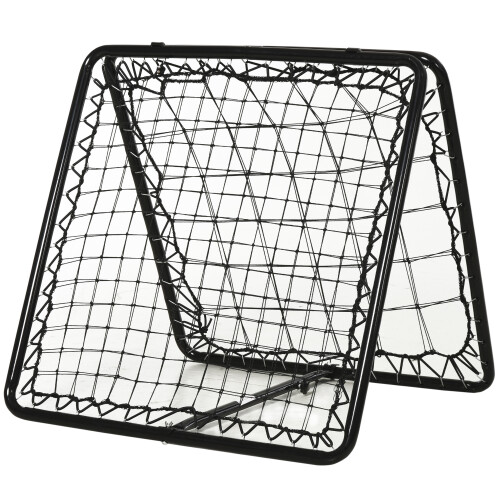 Homcom HOMCOM Adjustable Angle Rebounder Training Set with All-Weather Double-Layer Net - 6 Angles, Foldable Iron Frame, Ground Stakes - A90-222