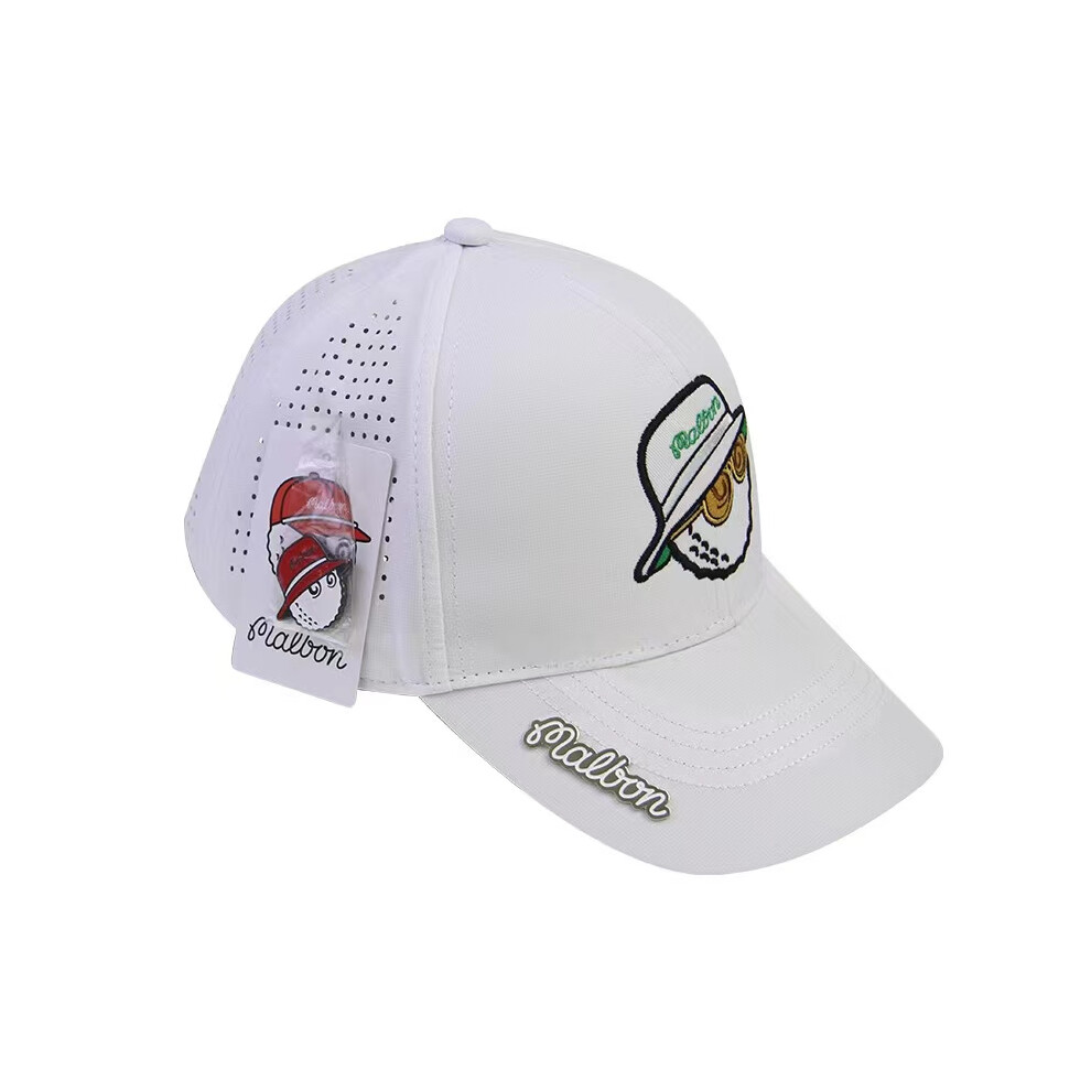 (White) Mens Malbon Golf Cap Hats Baseball Travel Adjustable Adults Women Unisex Student