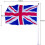 6ft Aluminium Flag Pole Kit Adjustable 180 Degree Wall Bracket + Flag 6