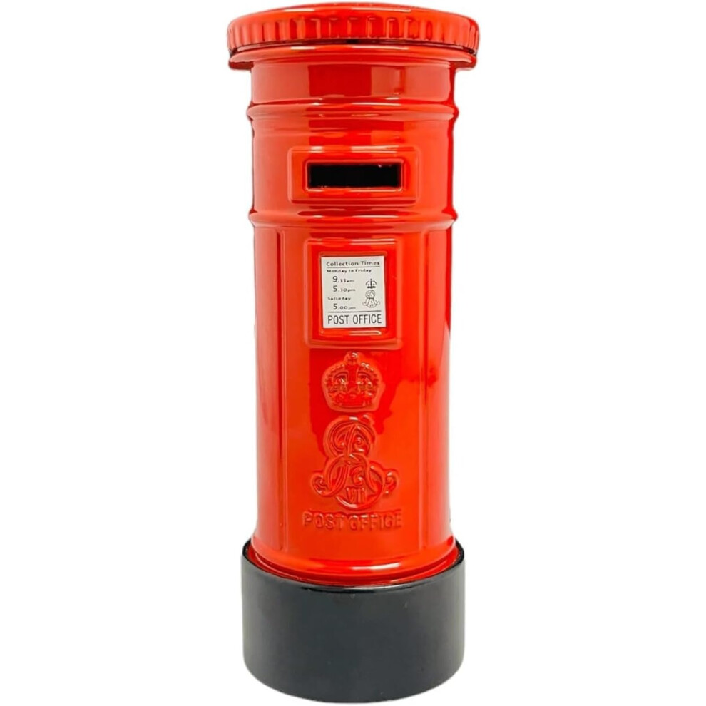 London Red Post Box Money Box Made of Die Cast Metal