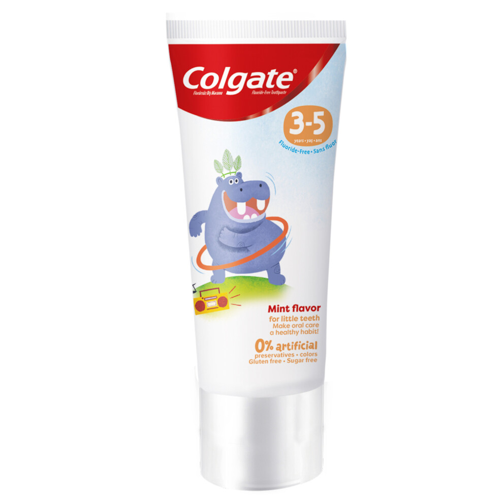 Colgate Kids Toothpaste Natural Mint Flavour Toddler Toothpaste 3-5 Years 0% Artificial Preservatives Fluoride-free 60ml