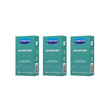 Pack of 3 Adventure Premium Natural Latex Condoms