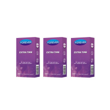 Pack of 3 Extra Time Premium Natural Latex Condoms Maximize Your Moments