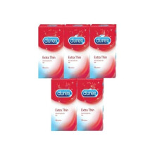 Durex Pack of 5 Extra Thin Condoms Maximum Sensation and Comfort