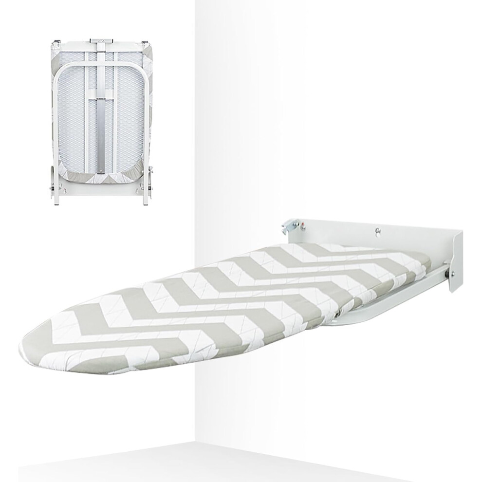 Folding Ironing Boards with Wall Mount, Compact Ironing Board Foldable Space Saving, Table Top Small Iron Board, Iron Holder with Wall Mounted
