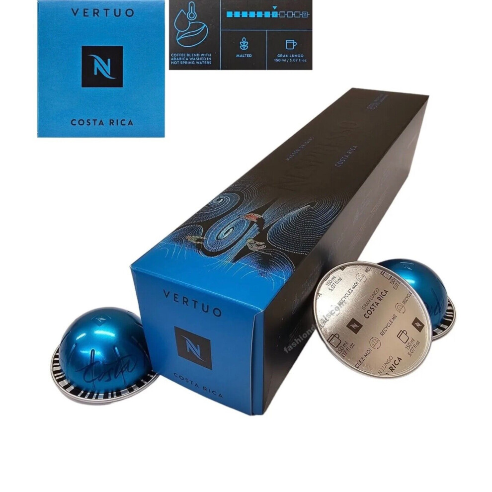 (COSTA RICA - Crystal Clarity) Nespresso VERTUO Coffee Machine Capsules Pods Sleeve Full Flavour Multi Discount