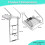 Casart 3-step Telescoping Boat Ladder Fold Dock Ladder Swimming Pool Ladder 2