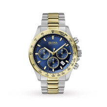 NEW HUGO BOSS 1513767 HERO SPORT BLUE & SILVER GOLD TONE MEN WATCH