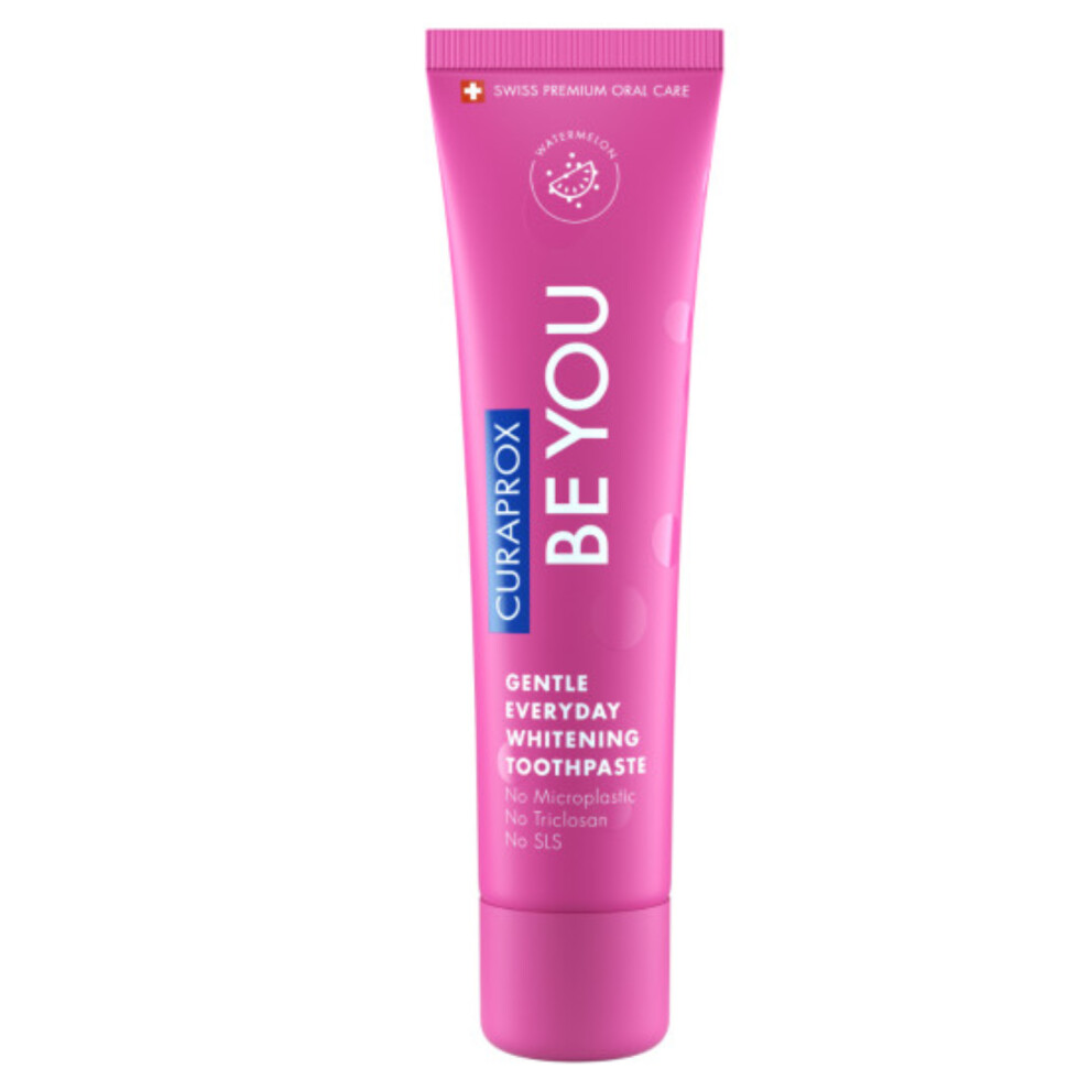 Pink Curaprox Beyou Watermelon Toothpaste With Refreshing Menthol & Ice-Cold, Extra Long-Lasting Freshness, 60Ml