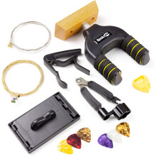 Rockjam - Survival Kit - Hanger, Capo, String Cleaner, Picks, Strings