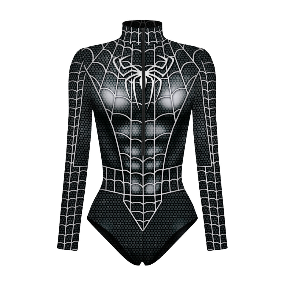 (003, Adult XL) Spiderman Bodysuit for Women and Men, Captain Superhero Jumpsuit
