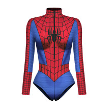 (002, Adult XL) Spiderman Bodysuit for Women and Men, Captain Superhero Jumpsuit