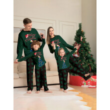 (22-109, Baby-6M) 2024 Christmas Pajamas Family Father Mother Kids Girl Baby Top pants