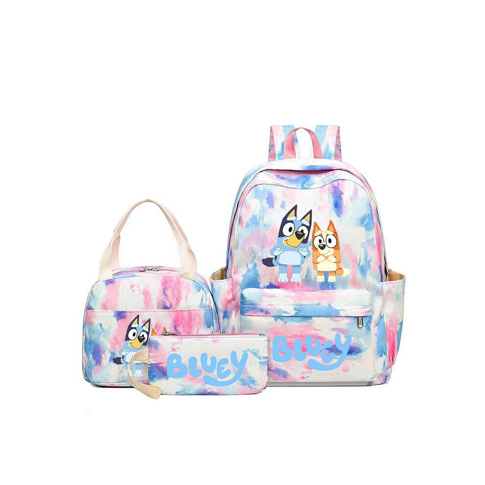 (Style 03) 3Pcs/set Anime Bluey Backpack + Lunch Bag + Pencil Case