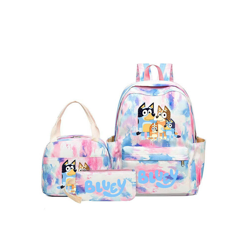 (Style 04) 3Pcs/set Anime Bluey Backpack + Lunch Bag + Pencil Case