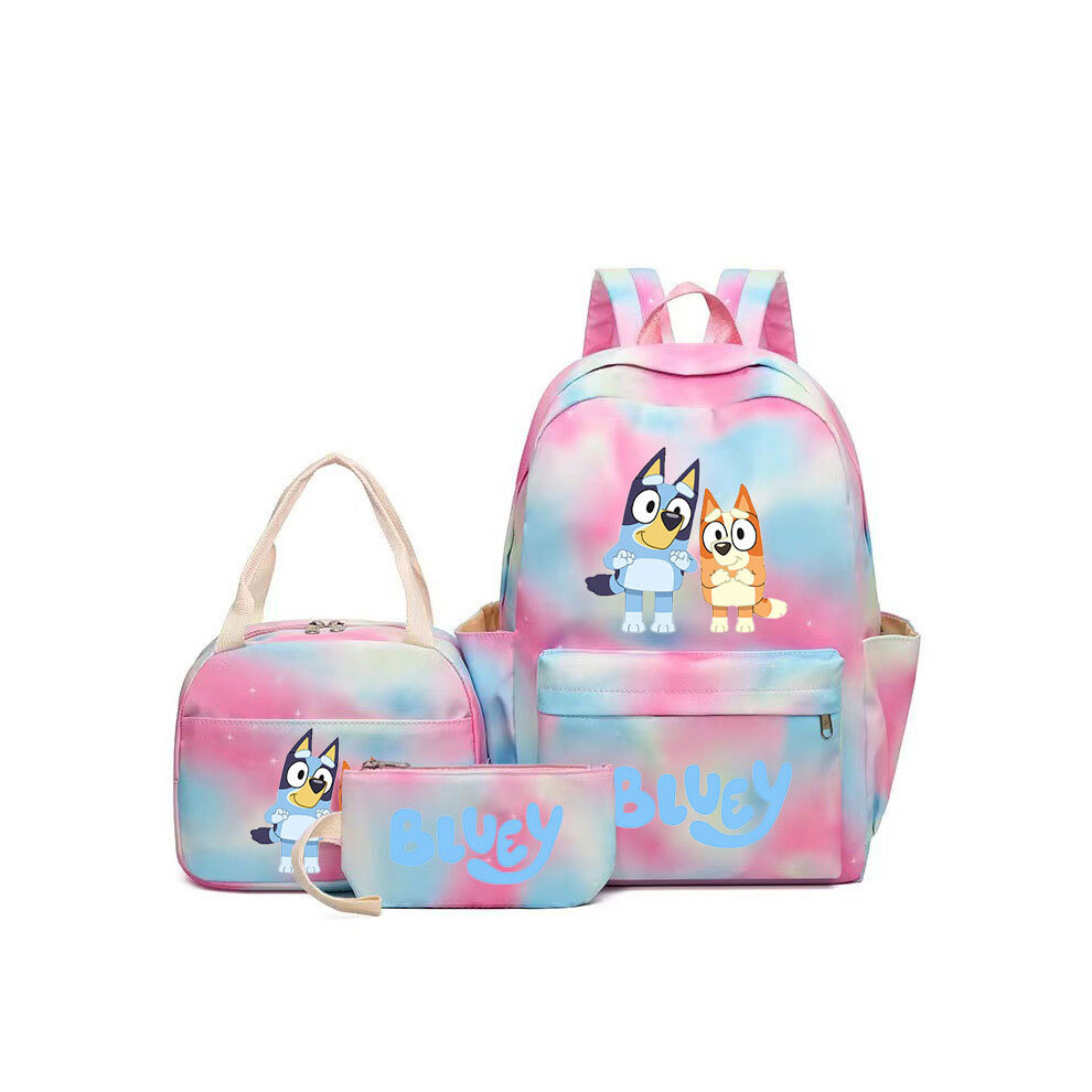 (Style 06) 3Pcs/set Anime Bluey Backpack + Lunch Bag + Pencil Case