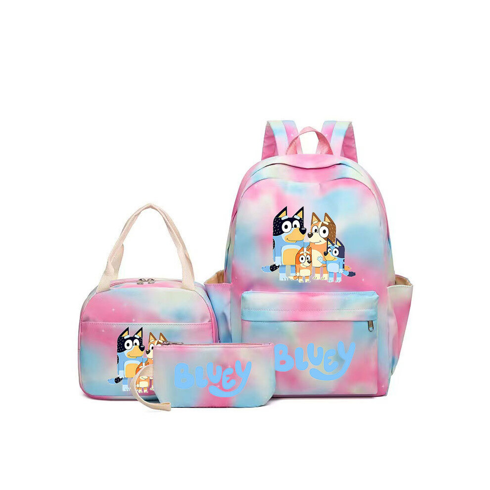 (Style 08) 3Pcs/set Anime Bluey Backpack + Lunch Bag + Pencil Case