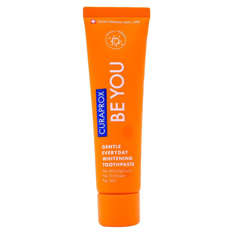 Peach/Orange Curaprox Beyou & Apricot Toothpaste, With The Freshness Of Peppermint & Spearmint, Herbal Extracts, 60Ml