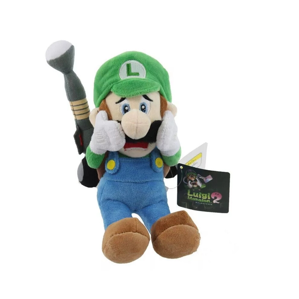 Super Mario Luigi's Mansion 2 Luigi Plush Soft Toy Doll Stuffed Soft Animal 7"