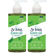 St Ives Blemish Care Daily Facial Cleanser Tea Tree 200ml (x2 Bottles)