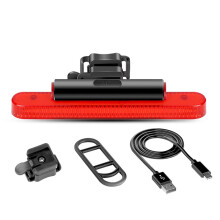 Safety Night Cycling Accessories USB Rechargeable Bicycle Warning Red Light Bike Tail Light Bike Rear Lamp Safety Night Cycling Accessories(Black)