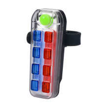Mini Waterproof Shockproof Police Light LED 5 Flash Mode Bicycle Bike Cycling Rear Light Safety Warning Tail Light Lamp Bike Accessories(Black)