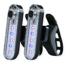 LED Bike Tail Light - USB Rechargeable Front and Rear Bicycle Light - Bike Helmet Light at Night-Waterproof Safety Warning Light(Black)