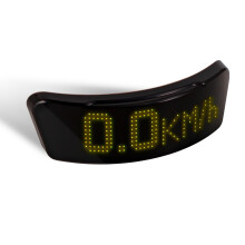 LED Bike Tail Light, USB Rechargeable LED Helmet Tail Light, Custom Pattern with Turn Signals, Brake Lights, and Speed Display(Black)