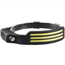 Sensor Headlamp COB LED Head Lamp Flashlight USB Rechargeable Head Torch 5 Lighting Modes Head Light (COB 3 white)(Black)