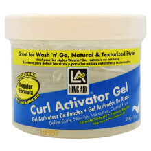 Ampro Curl Activator Gel Regular Formula Aloe Vera ProVitamin B and Glycerin restore moisture to normal dry hair 10oz