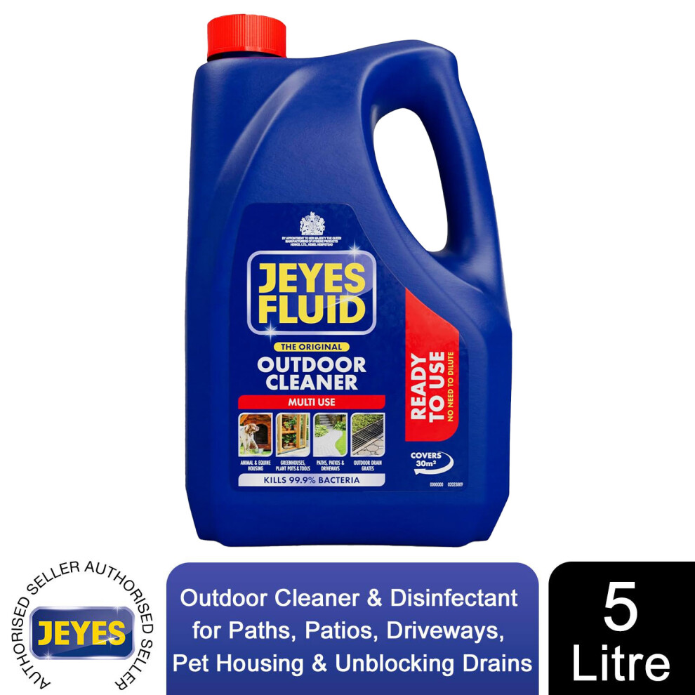 Jeyes Fluid Outdoor Cleaner & Disinfectant & Unblocker 5 Litre