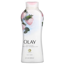 Olay, Fresh Outlast Body Wash, Witte Aardbeien & Munt, 22 fl oz (650 ml)