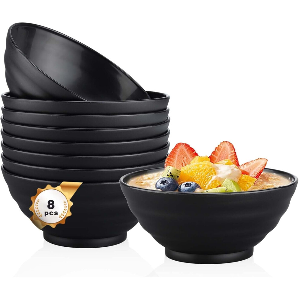 Pleafind Bowl Set Of 8, 24Oz Plastic Bowls For Kitchen, Unbreakable And Lightweight Soup Bowls, Bpa-Free, Idea For Cereal, Dessert, Salad