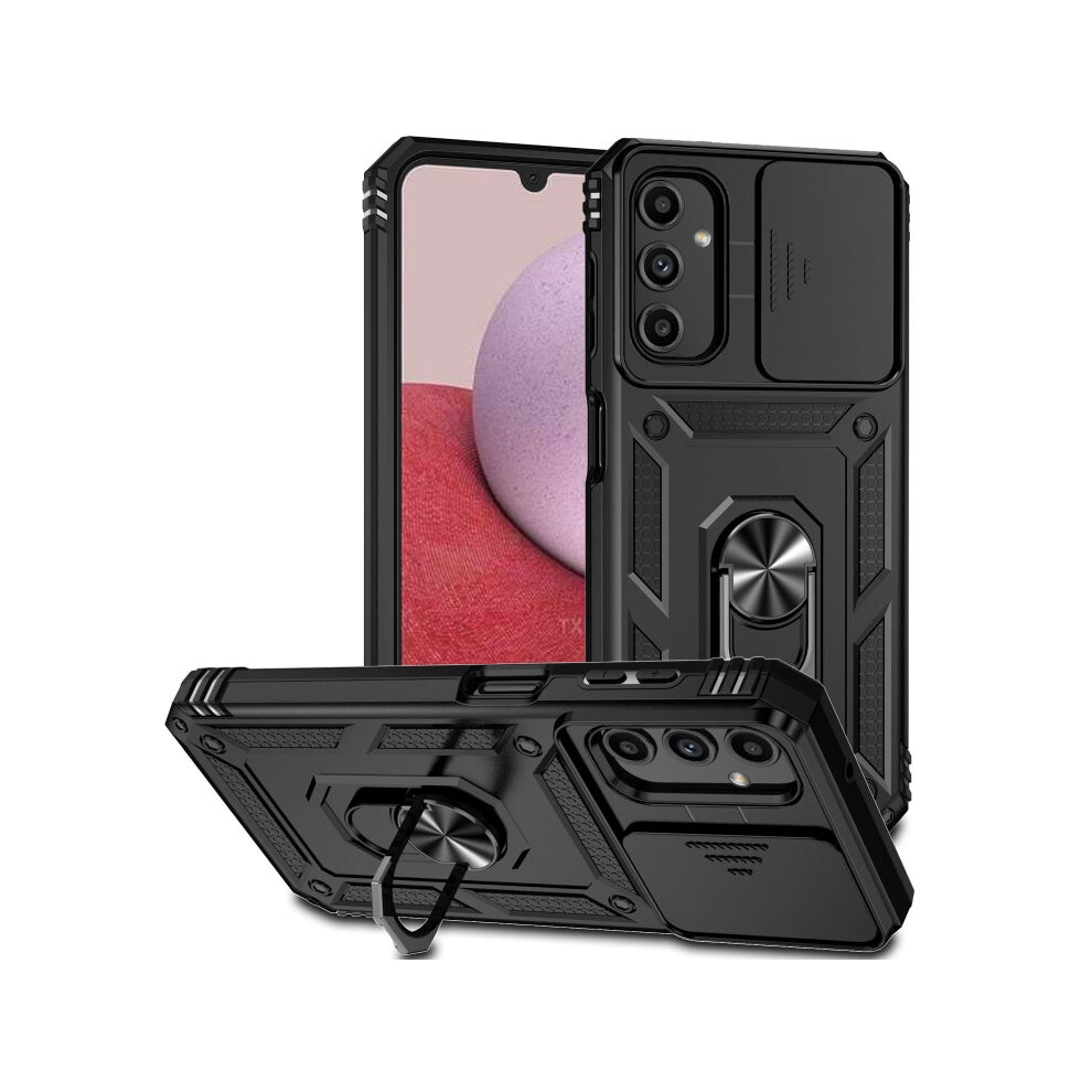 For Samsung Galaxy A14 5G Sliding Camshield Holder Phone Case(Black)