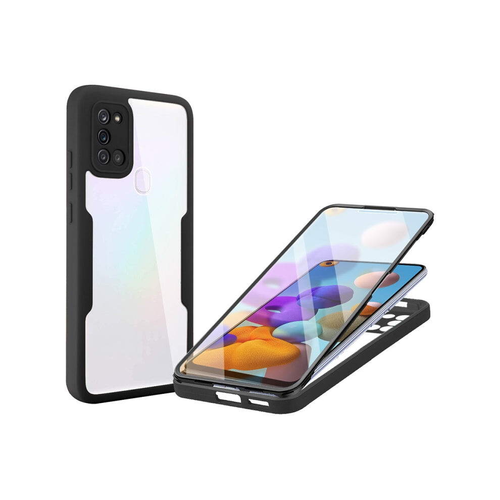 For Samsung Galaxy A21s Acrylic + Tpu 360 Degrees Full Coverage Shockproof Phone Case(Black) Black 6288504199077