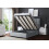 DS Living (Small Double, Silver) Evangeline Panel Upholstered Bed with Ottoman 5