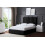 DS Living (Double, Black) Evangeline Panel Upholstered Bed with Ottoman 5